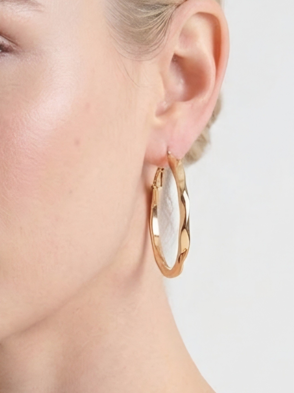 ICON Polished Gold Twisted Hoop Earrings